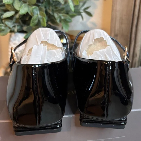 Franco Sarto Tinsley Mary Jane Flats-Black Patent - Picture 5 of 7